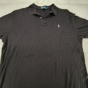 Polo by Ralph Lauren Casual Collared Polo Shirt Mens Size Large L Black Blue